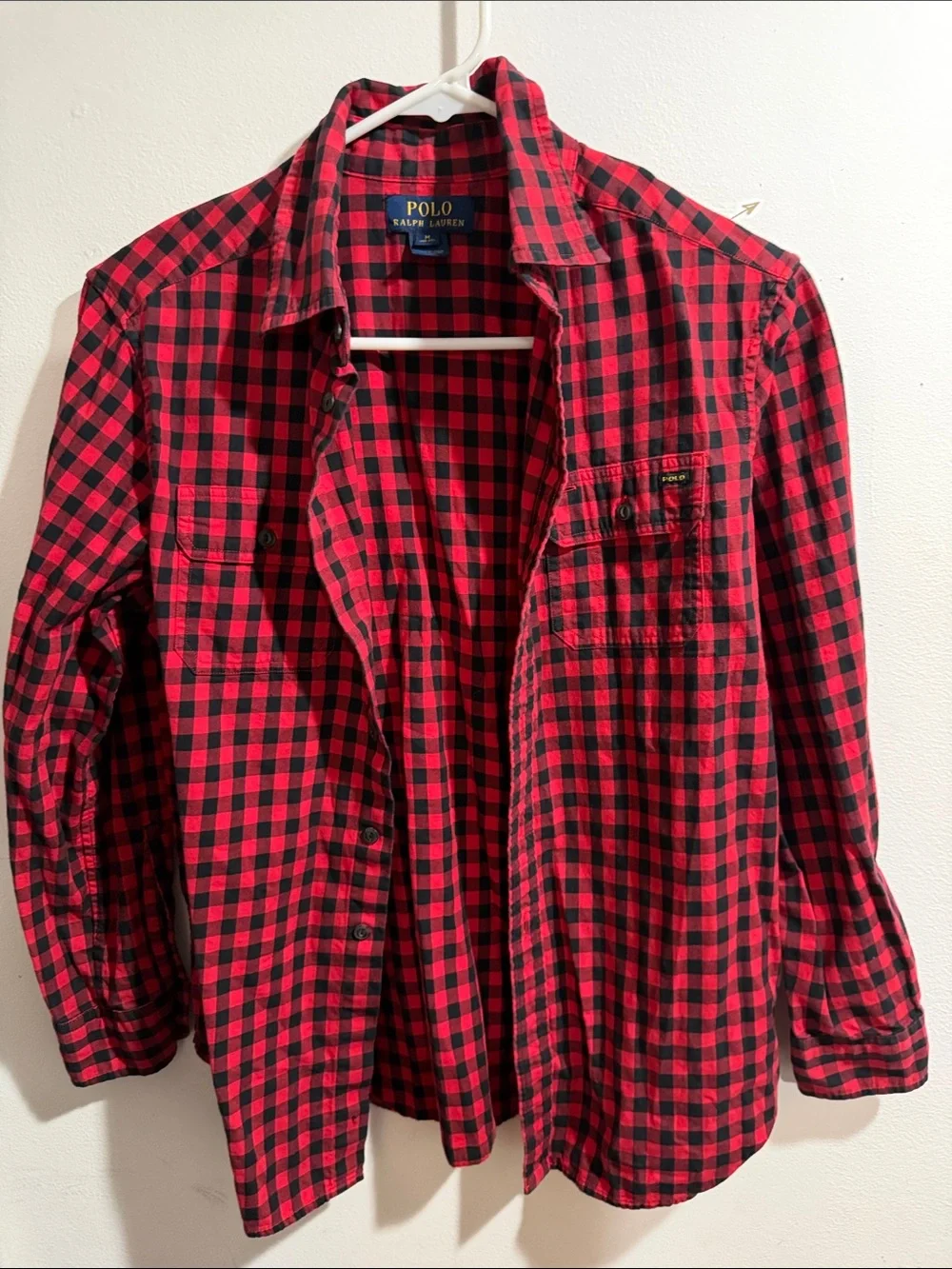 Polo by Ralph Lauren Red and Black Plaid Button-Down Shirt